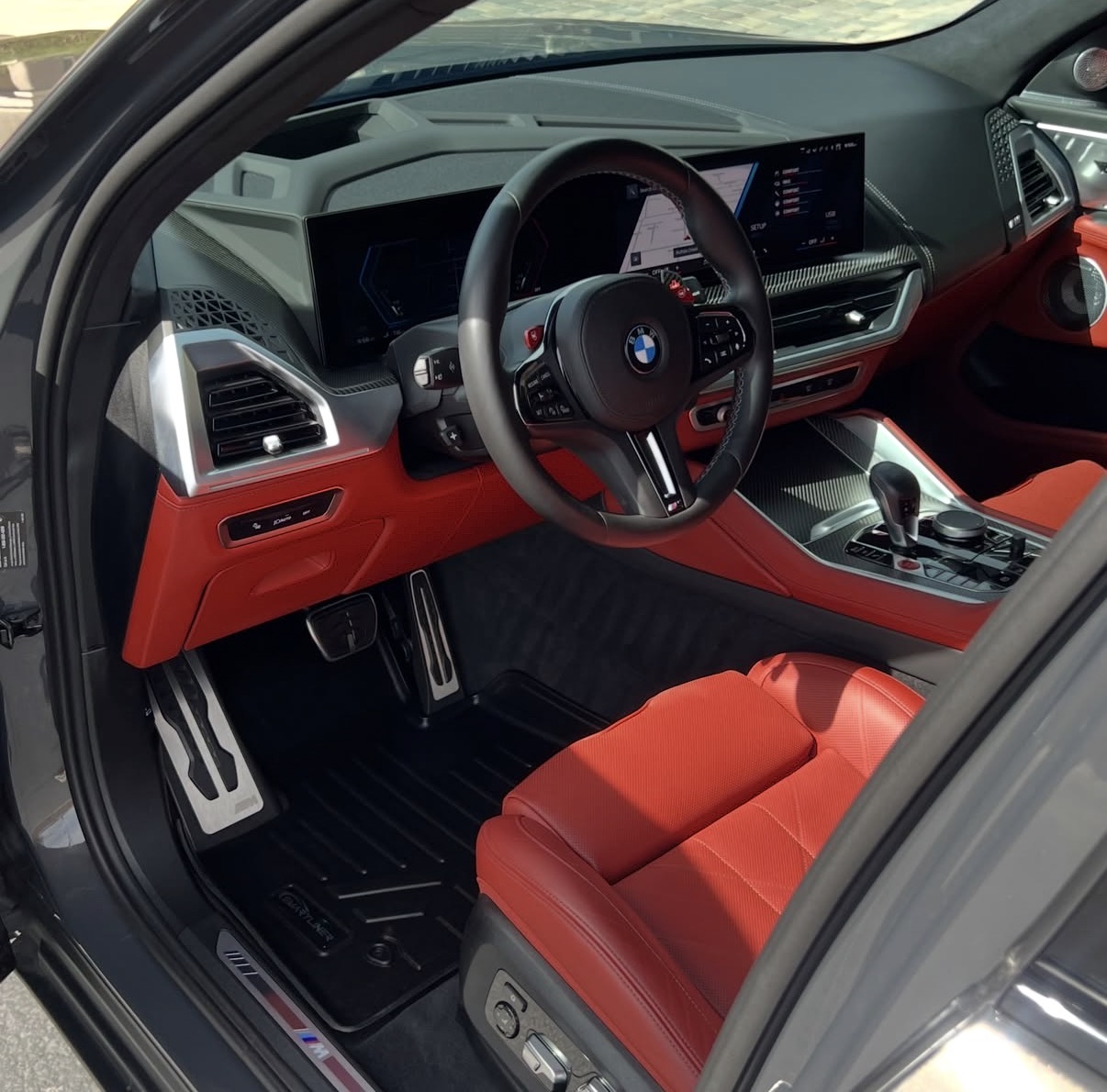 Red leather interior